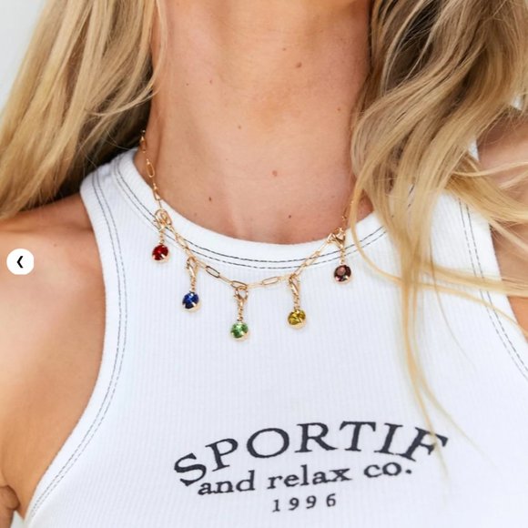 Princess Polly Jewelry - Princess Polly Rainbow Gem Necklace